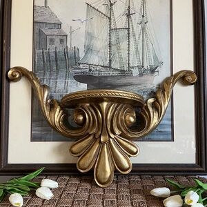 Vintage Gold Wall Shelf